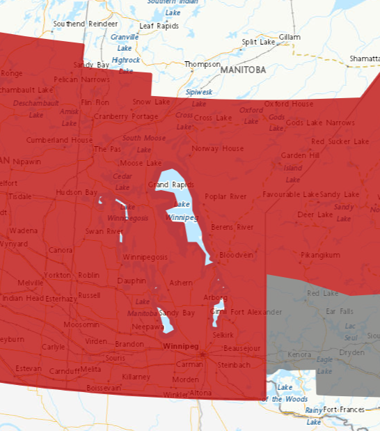 Blizzard warning in Western Manitoba, #WinterStormWarning for the Inter-Lake, and a #FreezingRain warning in #WPG. @MBGovRoads already reporting multiple highways closed with road conditions expected to worsen overnight. Visit weather.gc.ca for the latest. #MBStorm