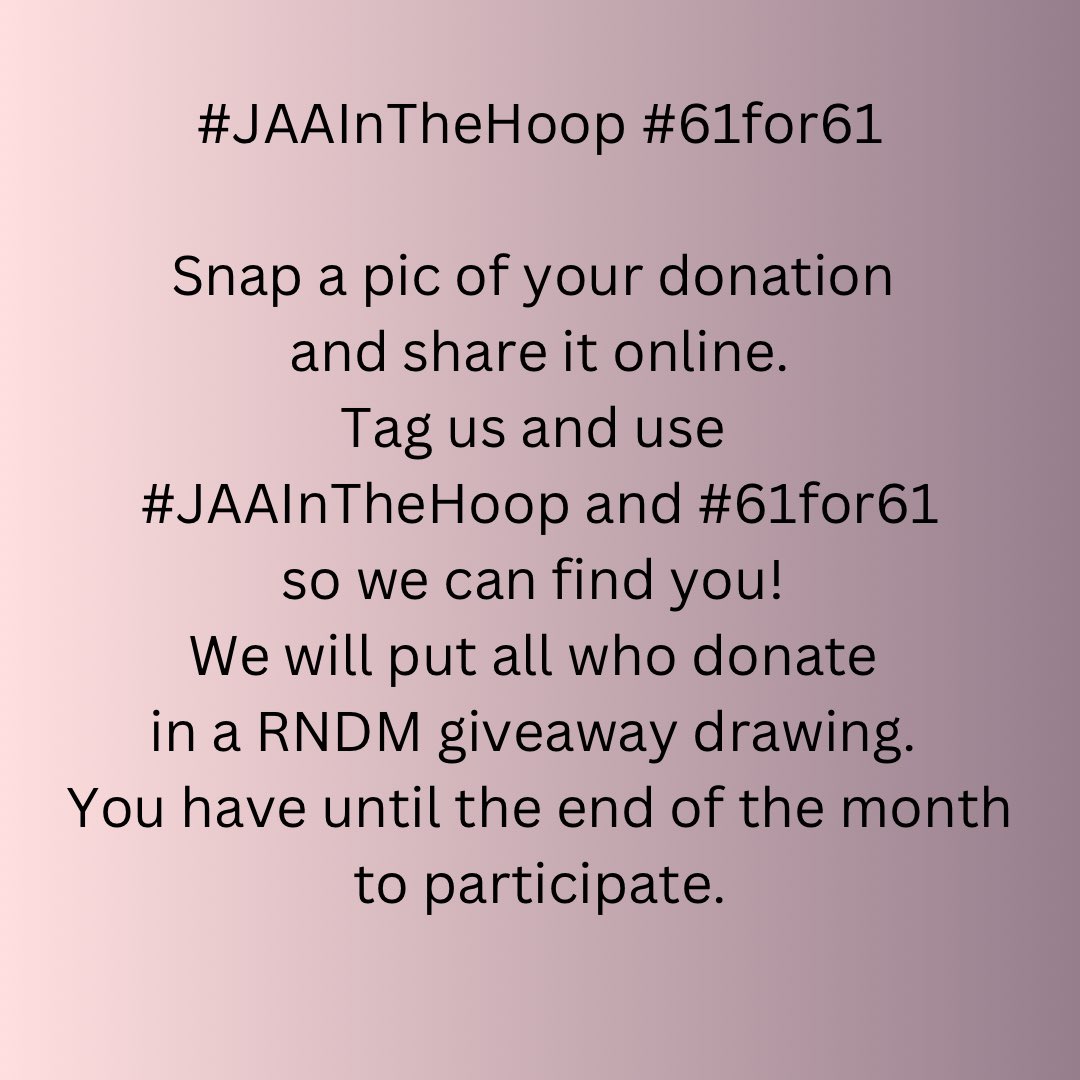JeffAmentsArmy's tweet photo. #JAAInTheHoop #61for61
March is #JeffAmentMonth because Jeffโs birthday is on the 10th. Help us celebrate with our 13th annual basketball donation event! ๐ ๐ ๐
โWe will put all who donate in a RNDM giveaway drawing.
You have until the end of the month to participate. https://t.co/aPbRAitGpN