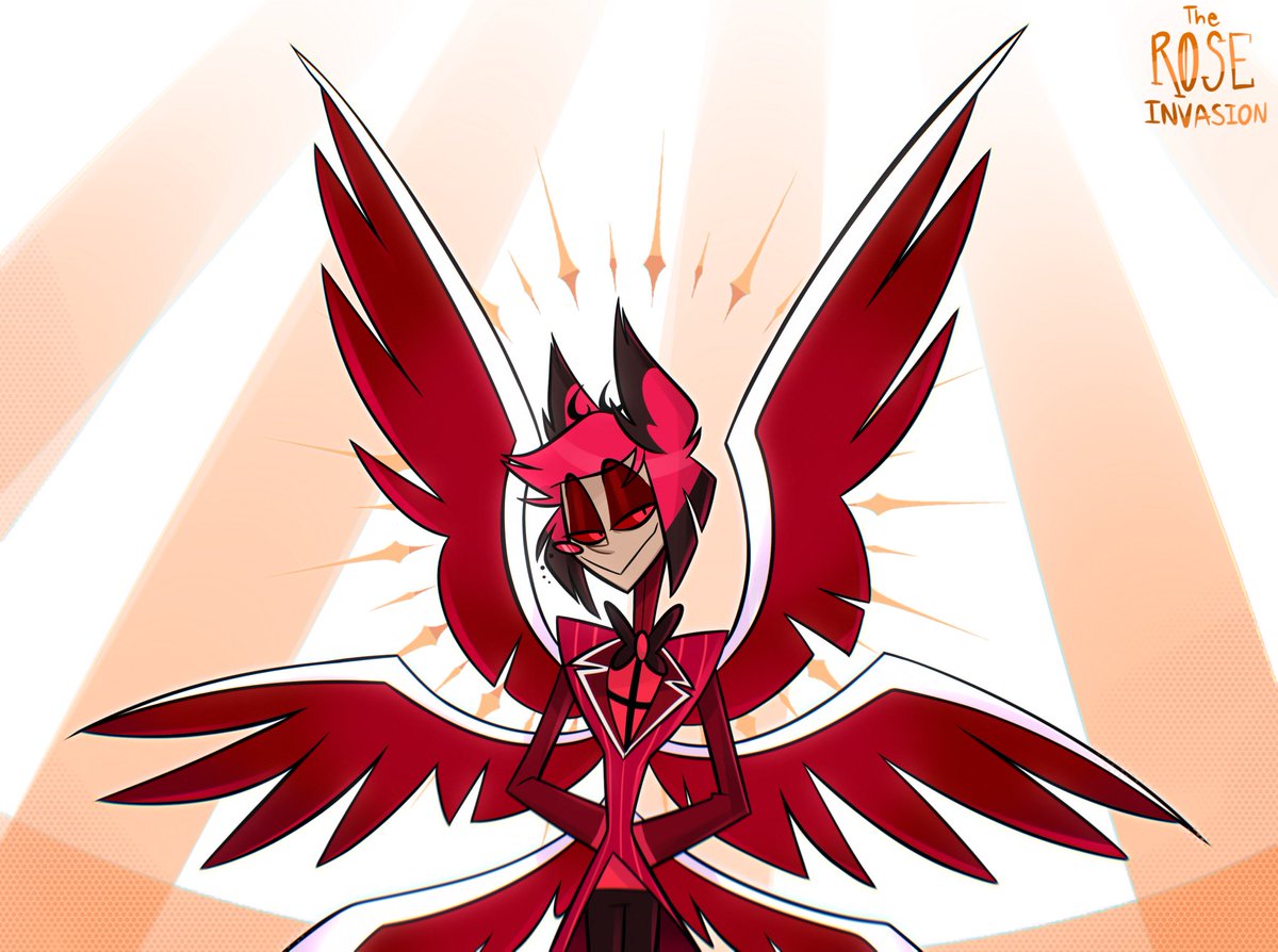 I wonder whos wings are those…🤫 #HazbinHotel #HazbinHotelAlastor #HazbinHotelFanart #HazbinHotelLucifer #AlastorFanart #radioapple #appleradio #LuciferHazbinHotel #vivziepop