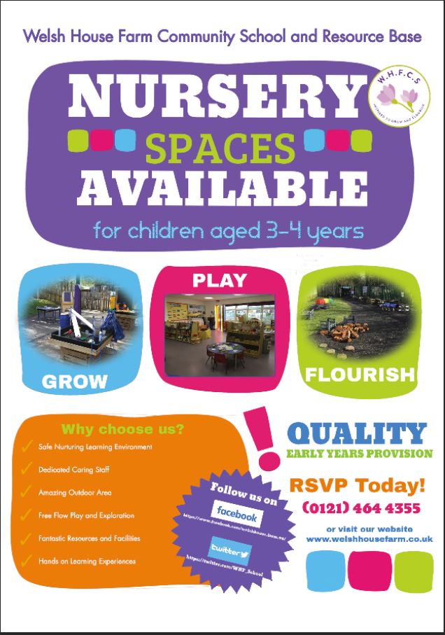 🏫Nursery spaces available for September 2024. If your child was born 01.09.2020-31.08.2021 you can apply for 15 hours free early years education at our fantastic Nursery. Collect an application form from the office today.