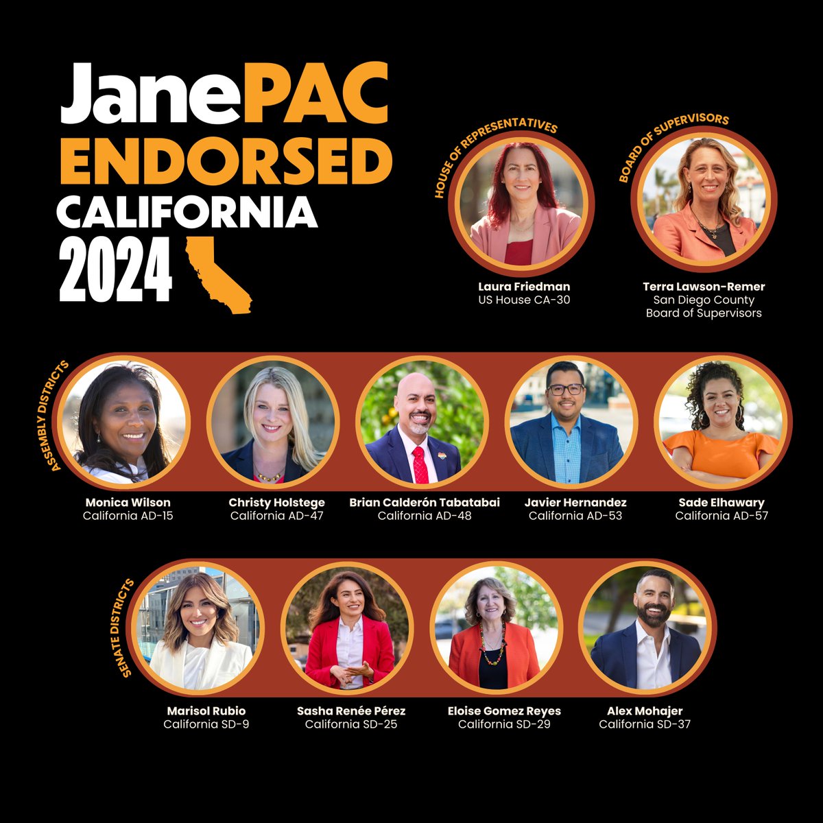 As we head into #SuperTuesday these #California #Climate Champions are on our 🧠s! If you're in California, check out volunteer opportunities with our endorsees at linktr.ee/janepacvolunte….