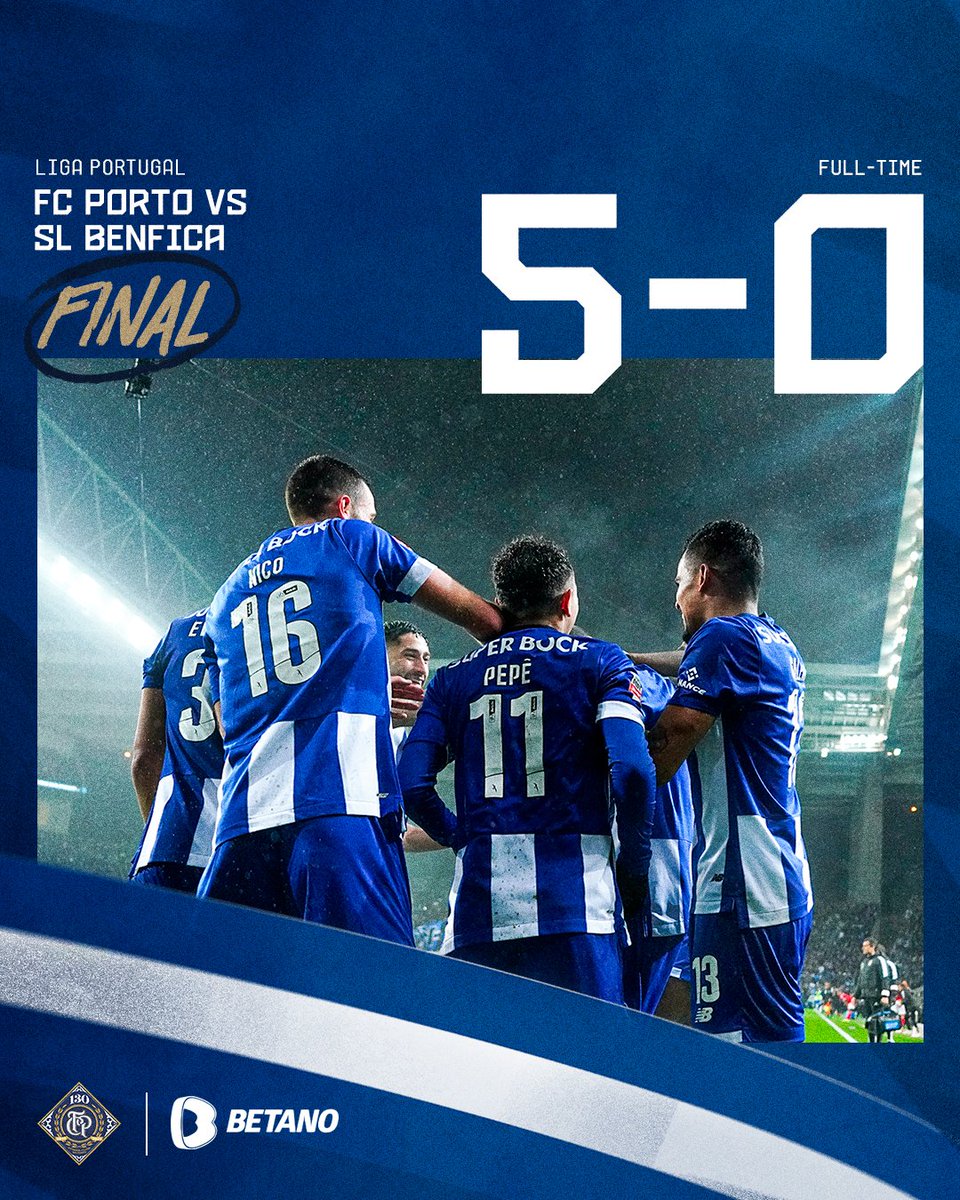 FC Porto 5-0 Benfica 💙⚽

#FCPSLB
