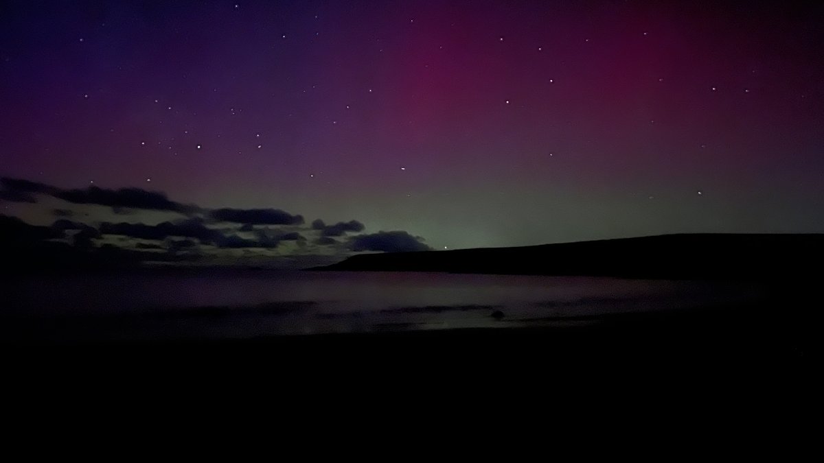 Aurora borealis ar Llŷn North Wales. #aurora  #NorthWales #Auroraborealis #NorthernLights