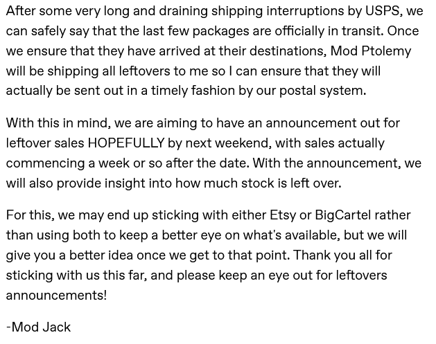 🚆Greetings passengers!🚆
I apologize for the lack of announcements, but I come bearing updates!