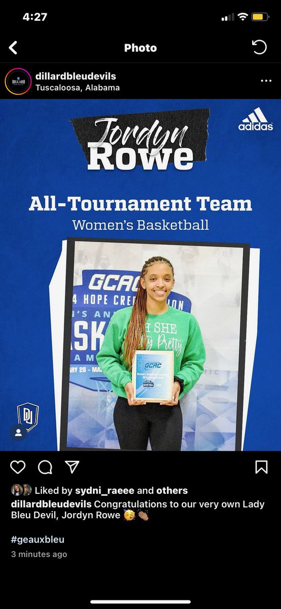 TerryRowe (@therealtrowe) on Twitter photo Congratulations <a href="/JordynRowe20/">Jordyn💕</a> for making all tournament team… great season. #Ain’t she pretty
<a href="/_DillardWBB/">DILLARD WBB</a> <a href="/GeauxDU/">Dillard Athletics</a> Congratulations <a href="/JordynRowe20/">Jordyn💕</a> for making all tournament team… great season. #Ain’t she pretty
<a href="/_DillardWBB/">DILLARD WBB</a> <a href="/GeauxDU/">Dillard Athletics</a>