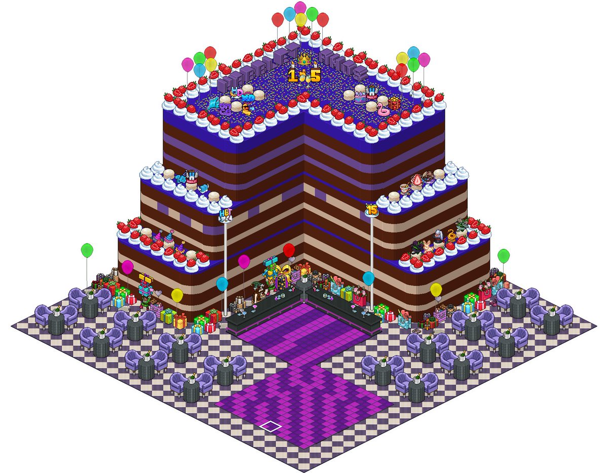 CloeCloco's tweet image. Fiquei tão empolgada que fiz como uma sala de festa kkkk

#Habblet15Anos