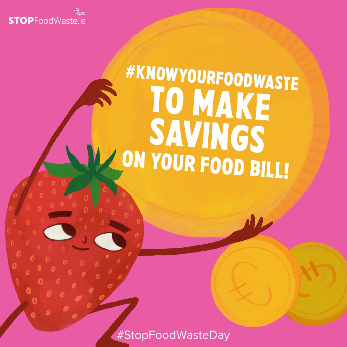 Did you know that the average Irish household can save around €700 a year by avoiding food waste? To #KnowYourFoodWaste and make savings, take part in our #StopFoodWasteDay Challenge to see what types of food you waste the most.