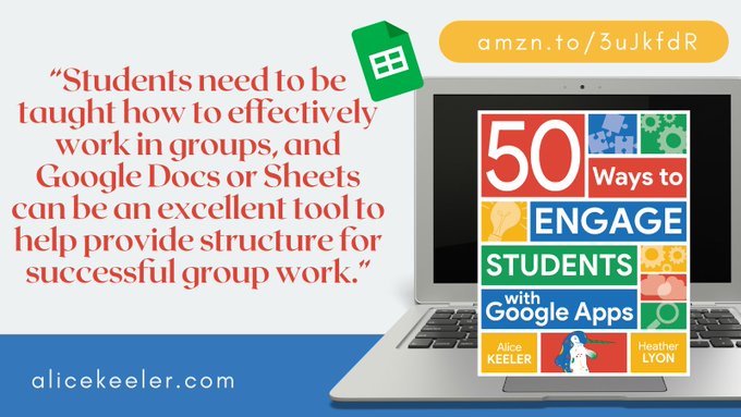 From 50 Ways to Engage Students with #GoogleApps by @alicekeeler 7 @LyonsLetters. amazon.com/Ways-Engage-St… #dbcincbooks #tlap #GoogleEDU #edtech