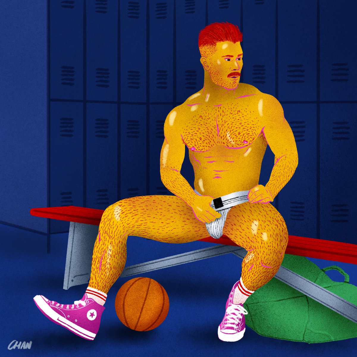 GingerChanBoys's tweet photo. Ginger Kyle had a fantastic match today! Now it’s time for a shower, and he particularly likes the empty locker room. He can undress and relax a bit before getting in the shower. #gingerchan #ginger #naked #beardedboy #muscled
Thanks so much to Kyle Krueger for the inspiration https://t.co/EyHlAg2Ttp