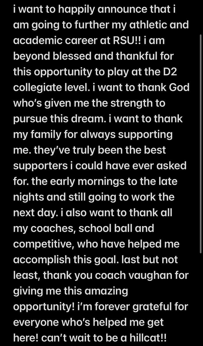 i am officially verbally committed to RSU!! beyond excited for this opportunity! go hillcats!! <a href="/rsusoftball/">RSU Softball</a>