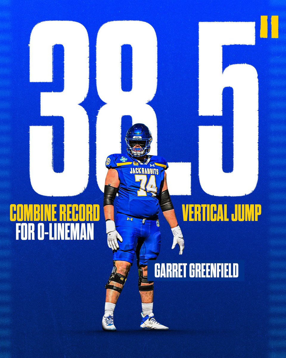 In the Record Books 📖 @greenfield_74 #NFLCombine x #GoJacks 🐰🏈