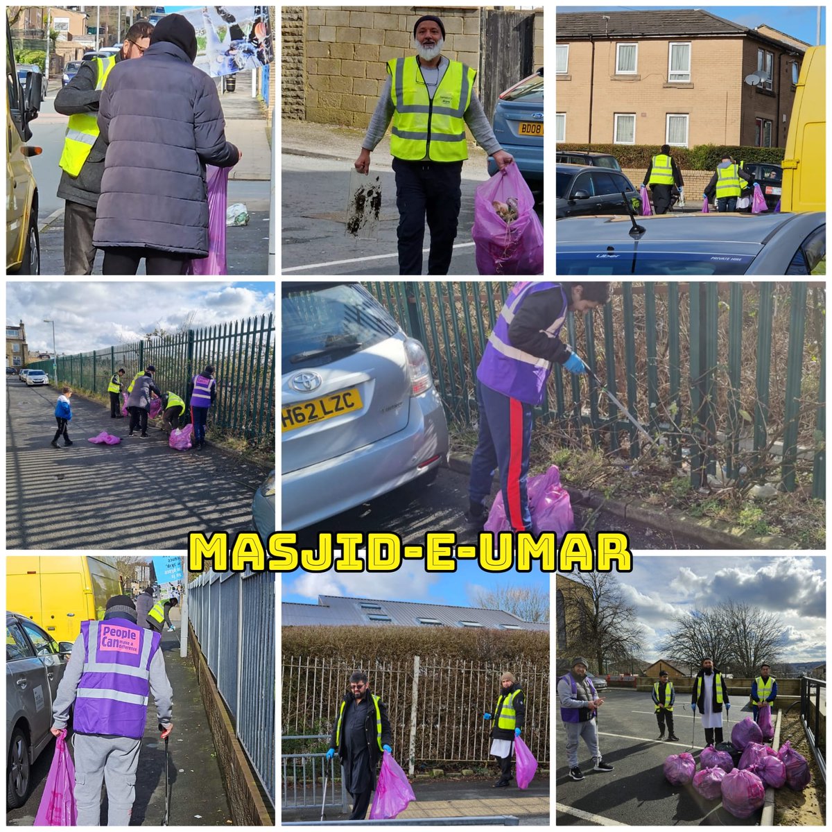Alhamdolillah young and old volunteers of Masjid-E-Umar came together to clean up the streets of Girlington.

May Allah reward them all abundantly and give us all the ability to keep our environment clean.