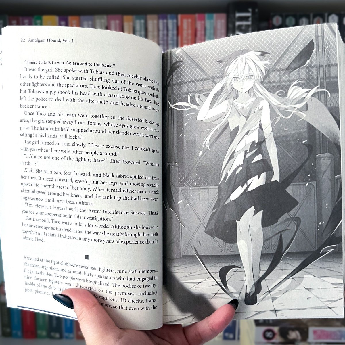 yenpress's tweet photo. An investigator with no love for amalgams.

A living weapon in the form of a young girl.

Will Theo be able to put his emotions aside and cooperate with Eleven? Or is this partnership doomed to fail?

Find out in Amalgam Hound, Vol. 1, available March 19th https://t.co/hMSFN6K5oj https://t.co/o3tnzWwjcj
