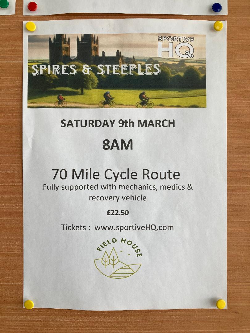 Seen this from RiderHQ/SportiveHQ? Sat 9th March - 8am start - 70 miles. 'Fully supported with mechanics, medics & recovery vehicle.' 3600ft. Rather mysteriously, I see no route - a GPX file will be emailed, apparently. £22.50 - entries close Wednesday. riderhq.com/events/p/k05hv…