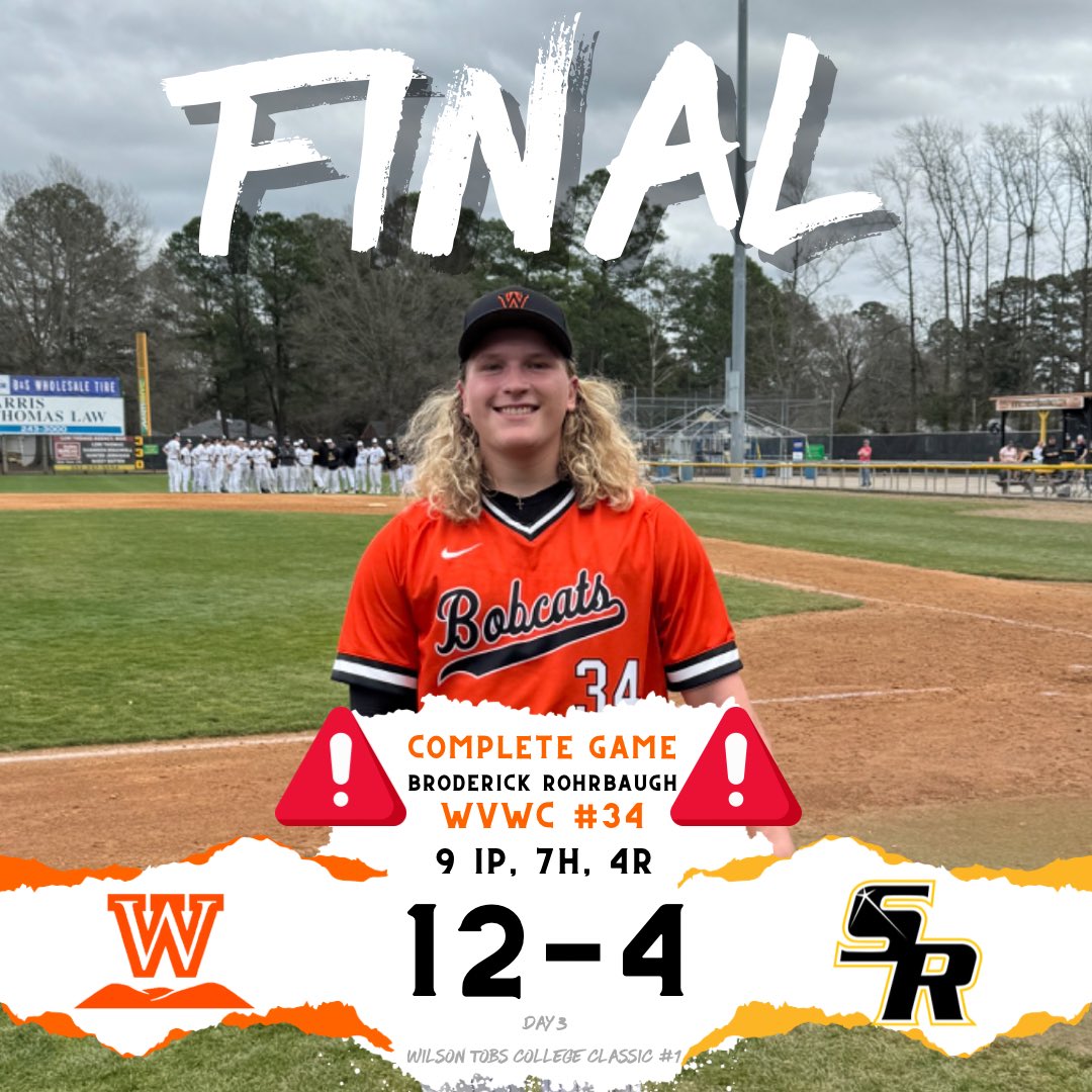 🚨COMPLETE GAME 🚨 Broderick Rohrbaugh completes the game leading @WVWCBaseball to a Game 1 W. Game 2 between @WVWCBaseball and @saintrosebase is live now! cpl-tv.app.vewbie.com