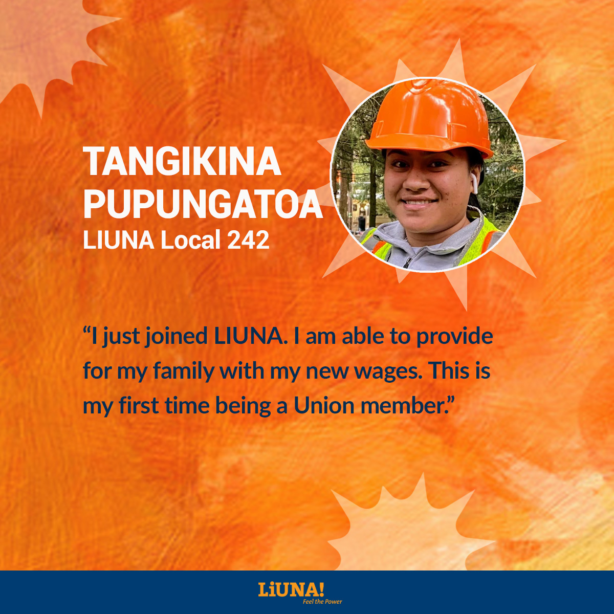 #WomensHistoryMonth continues and so does our celebration of women’s contributions to #unionpower and #LIUNA!
 
Today meet Tangikina Pupungatoa from Local 242, in Seattle, WA.