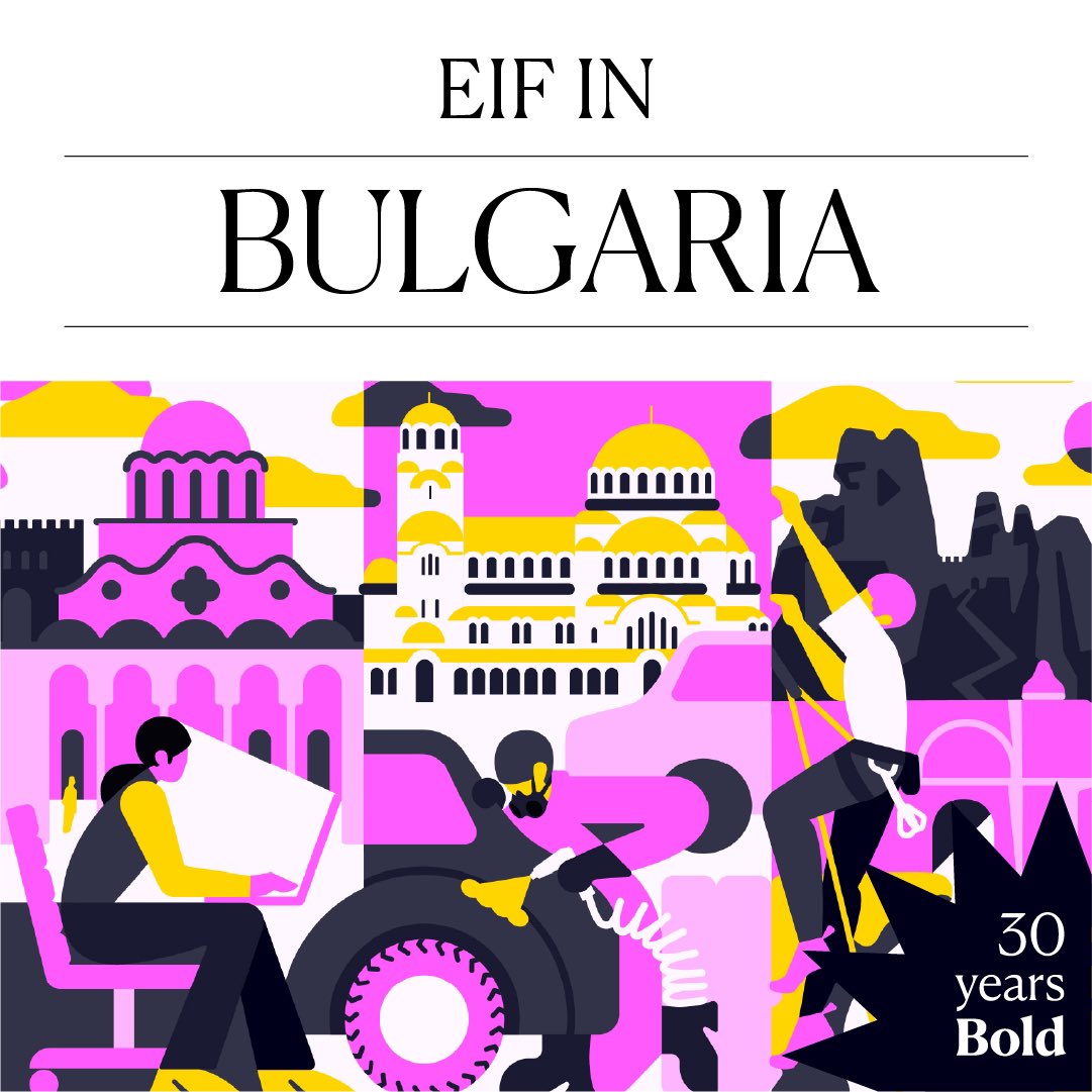 Happy National Day #Bulgaria 🇧🇬! With over €3.3bn of financing, the EIF is investing in the future of Bulgarian #SMEs, backing more than 29,000 businesses.

🖇️ More of our impact at EIF in Bulgaria: bit.ly/eif-bulgaria

We are the EIF. #30yearsbold