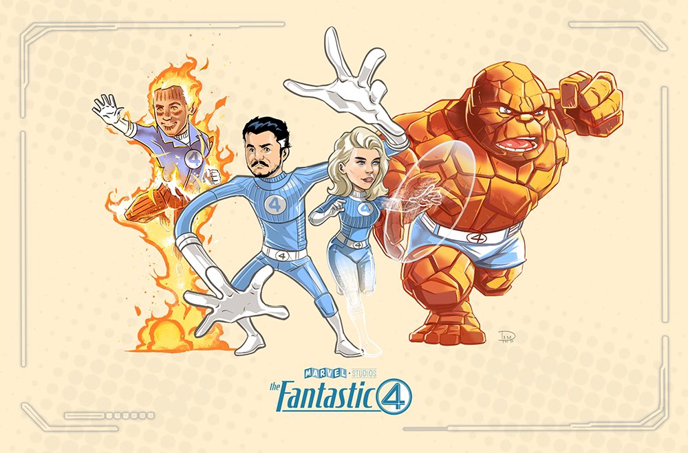 ONCE MORE WITH FEELING AND ALL UNITED:  THE FIRST FAMILY! #marvelcomics #marveluniverse #fantasticfour #thething #humnatorch #mrfantastic  #invisiblewoman #marvelart #invisiblegirl #ff #fantastic4 #cmongames #marvelunited #spinmastergames #pedropascal #vanesakirby❤ #josephquinn