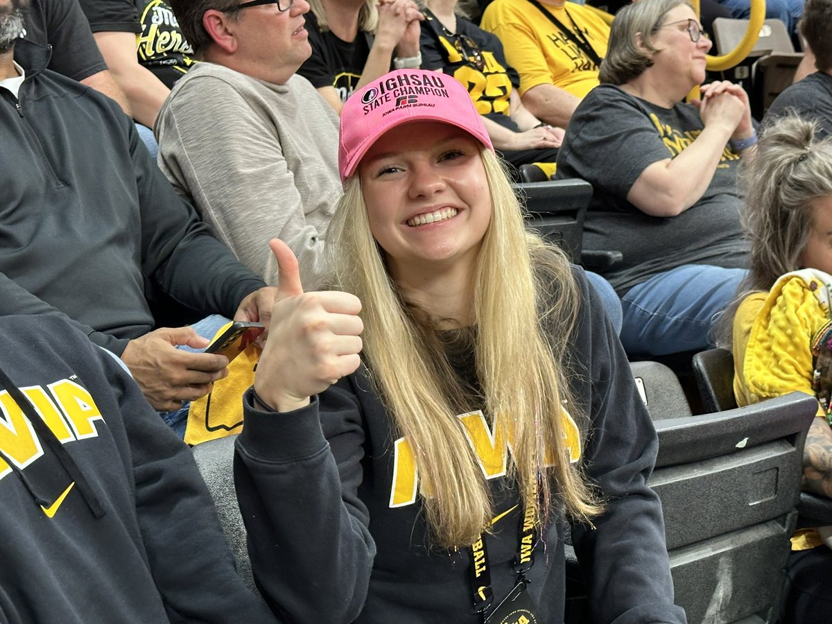 Future Hawkeye Callie Levin is here rocking her newly acquired State champion hat!