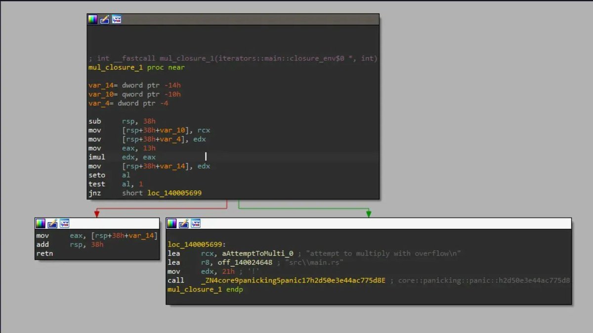 0xor0ne's tweet image. Excellent writeup on reverse engineering #Rust binaries by Ben Herzog (@_CPResearch_)

research.checkpoint.com/2023/rust-bina…

#reverseengineering #rustlang