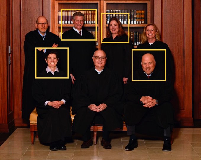 Meet liberal Colorado Supreme Court shitstains Rich Gabriel, Melissa Hart, Monica Márquez and William Hood. They're about to become the laughingstock of the world as SCOTUS is poised to strike down their unconstitutional ruling tomorrow 9-0. These liberal lowlifes a disgrace to…
