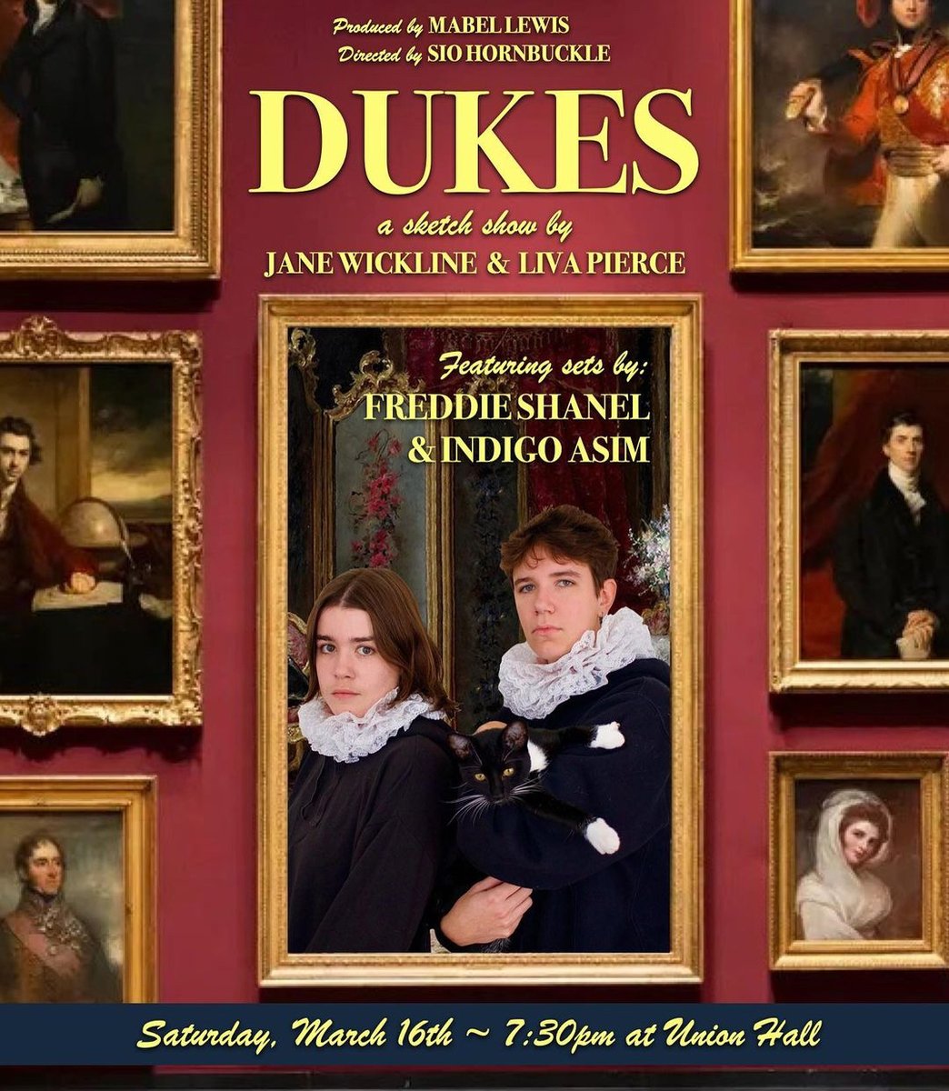 SAT 3/16: Dukes Dukes is a live duo comedy show from Brooklyn comedians @realchoppedliva and Jane Wickline. Featuring original sketches, songs, and special guest openers @freddie_shanel and @indigothatsenuf! 🎟️: tinyurl.com/kfwtrkkc