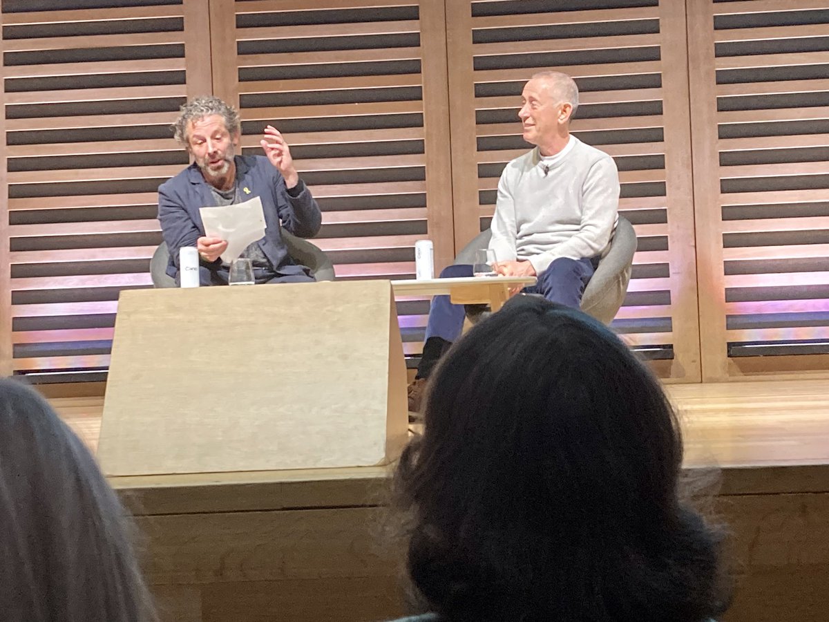 #BookWeek24 Really enjoyed the wide-ranging conversation between Nick Hytner and @elliotlevey_ this afternoon @jlfbookweek @KingsPlace. Covering everything from theatre prices, to Arts funding, to actors and their craft, new plays, musicals, and Jewface. Totally engrossing.