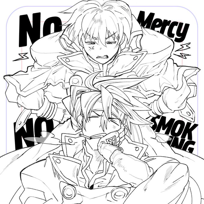 No Mercy NO SMOKING版線画 