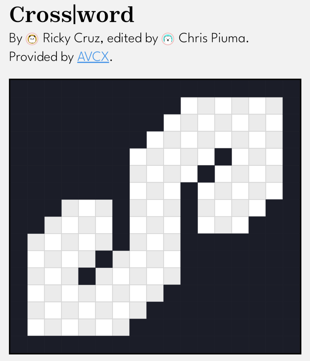 puzzmotoday's tweet image. Today&apos;s puzzle is by Ricky Cruz and has a unique shape. Get a clue at puzzmo.com/play/crossword

#puzzmo #crosswords #puzzmocrossword