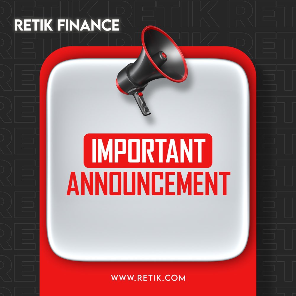 retikfinance's tweet photo. Dear Retik Holders,

If you suspect that your wallet has been hacked or compromised, please reach out to us immediately at help@retik.com. We are here to assist you and ensure the safety of your assets.

We would like to remind everyone that the token claim process has not yet begun. Please be cautious of fake scammers pretending to be our team or support. Always verify information through our official channels to avoid falling victim to phishing attempts. ‼️

Stay tuned for updates on claim procedures, listings, and other important announcements, which will be shared exclusively on our official channels.

Thank you for your continued support and trust in Retik. ❤️

Best regards,
The #Retik Team