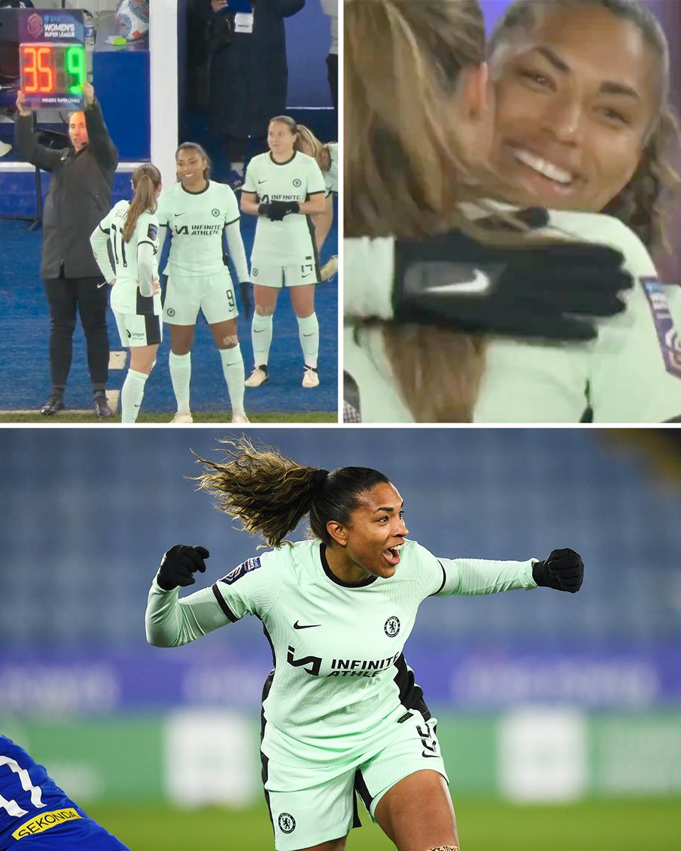 After tearing her ACL 641 days ago, Catarina Macario marked her return to football with a goal on her Chelsea debut just 6 minutes after being subbed on 🤩⚽️ Her first game since June 2022… a truly special moment for the American forward as the Blues stay top of the WSL 🥹💙