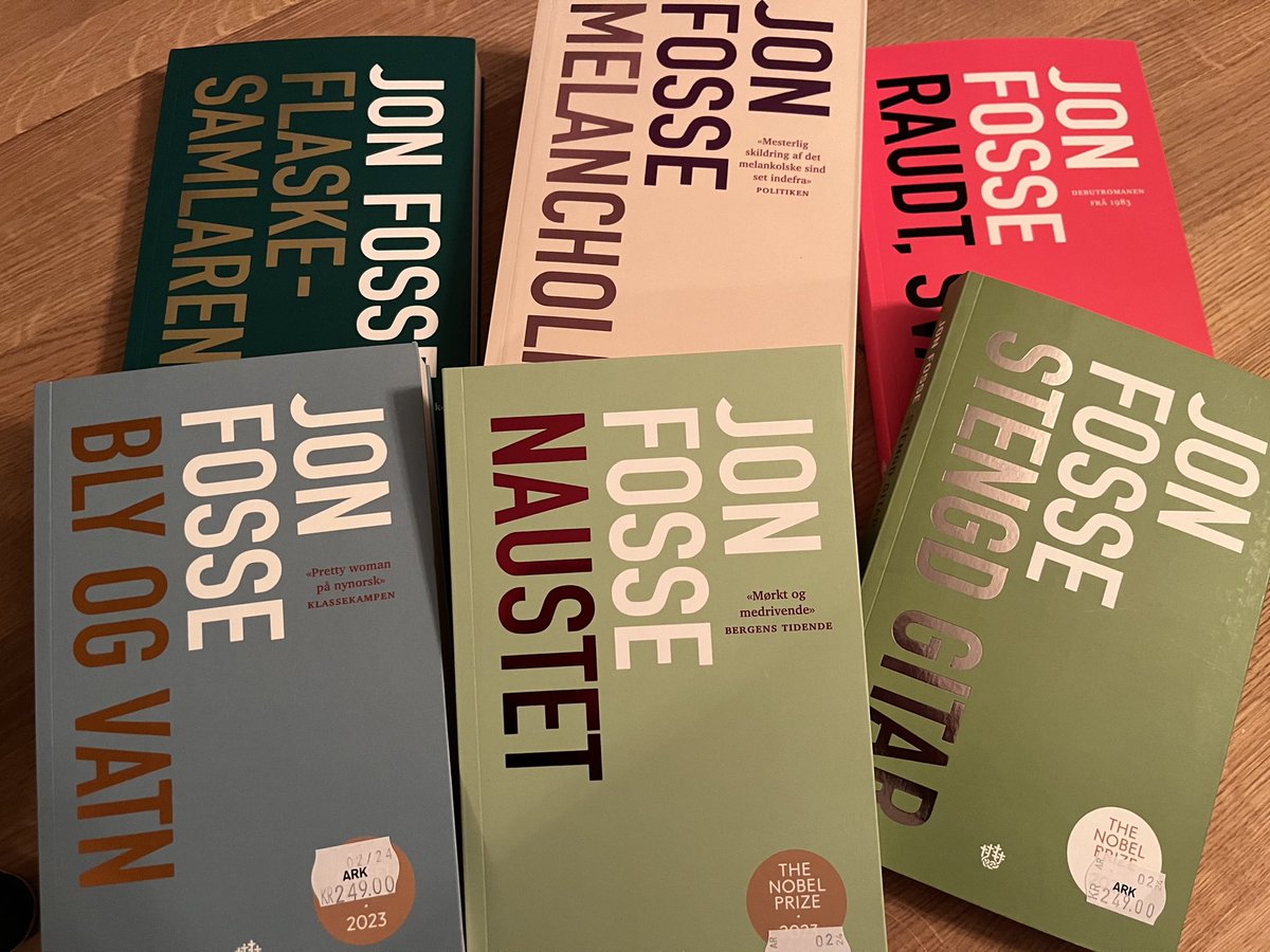 A short break in Norway this weekend gave me the opportunity to pick up a new batch of Nobel Prize awarded literature. Just in time, as I was running out of books by Jon Fosse from my first batch. #FosseMania #CantStopReadingFosse #NobelPrize