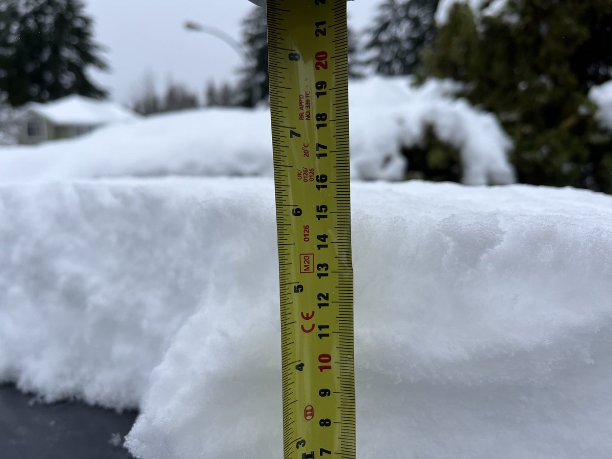 15cm on the nose in #Comox. It’s stopped for now #bcstorm ⁦@CHEK_News⁩