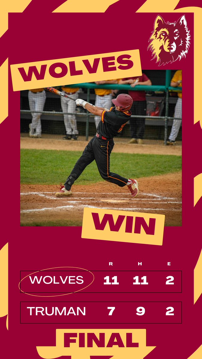 WOLVES WIN!!!

Drew Burkholder gets the win going 5 scoreless. Jack Miller picks up the save going 3 scoreless. Beneivdes and Meyer both tally 2 hits and an RBI each.

#GoWolves 🐺