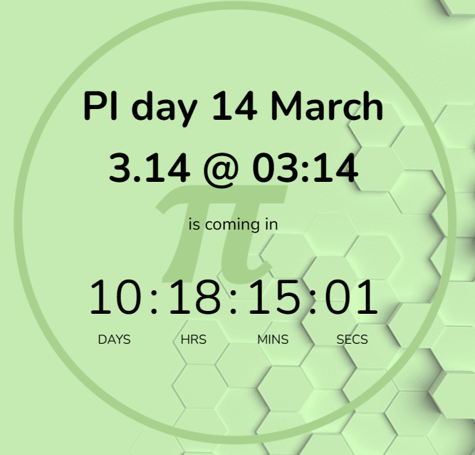 In only 10 days we will have PI DAY