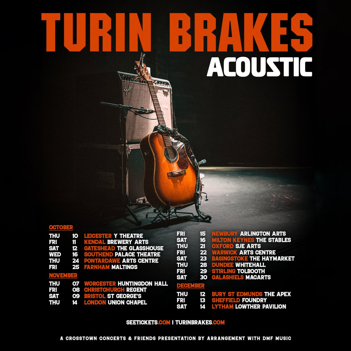 turinbrakes's tweet photo. New 2024 Acoustic Tour Dates 🙌
We couldn't ignore all the love we got for the first acoustic tour a few years ago so we decided to do it again. We honestly can't wait xx
Tickets go on sale this Friday 08 March at 10am https://t.co/W8pT8L2nBL