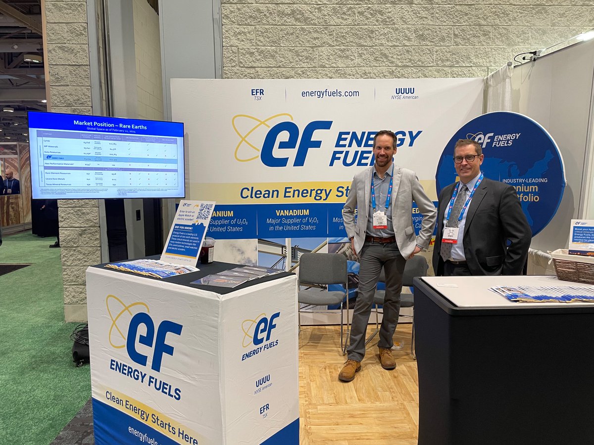 We’re with 30,000 of our closest friends at #PDAC2024. Stop by booth 2452 to chat with our team, sign up for giveaways, and learn more about the leading #uranium producer in the U.S.