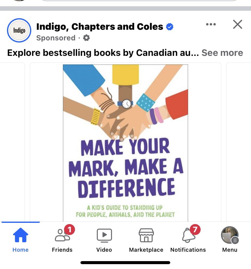 Thanks @SylviaMcNicoll for this screenshot showing Make Your Mark, Make a Difference is a @chaptersindigo bestselling book! @SimonKIDS @TRFNews #activism #HumanRights #environment