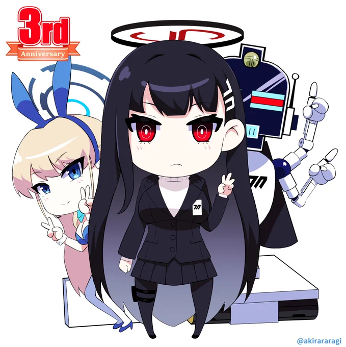 ブルアカ3周年おめでとうございますリオ会長軍団描きました🅼#ブルアカ3周年アート #ブルアカ 