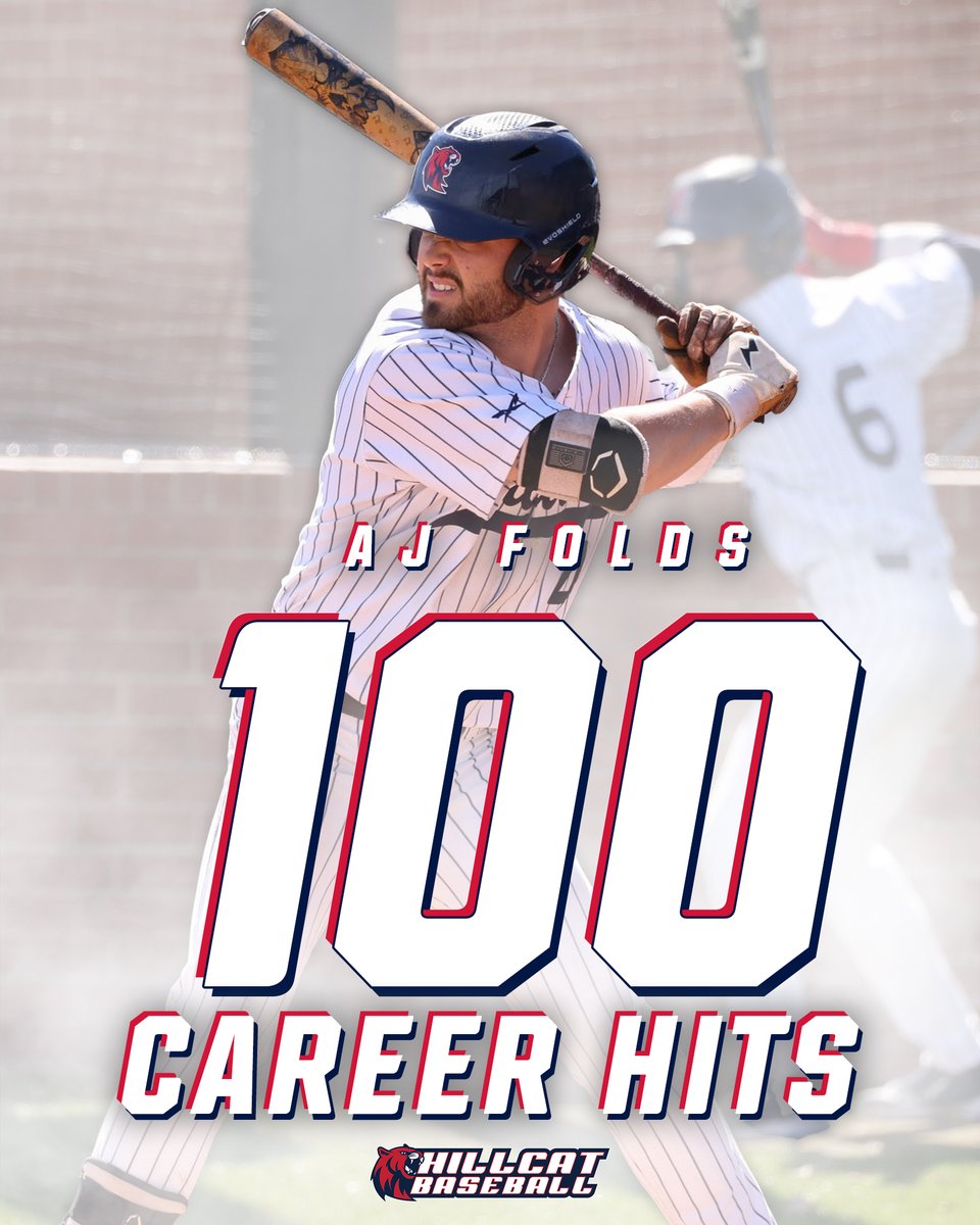 With a triple in the second inning today, AJ Folds became the latest Hillcat to join the 100 career hits club!

#ForTheRedAndNavy