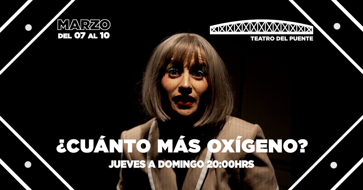 teatrodelpuente's tweet image. #Programación2024: La primera semana recibimos ¿Cuánto más oxígeno?, de la Compañía Invertir, ganadora de la categoría Montaje dirección escénica del #FestivalVolcánUC 🙌🏽

📆 Del 7 al 10, 20 horas.
🎟️ Est y 3era edad $4.000, general $6.000 👇🏽

ticketplus.cl/events/cuanto-…