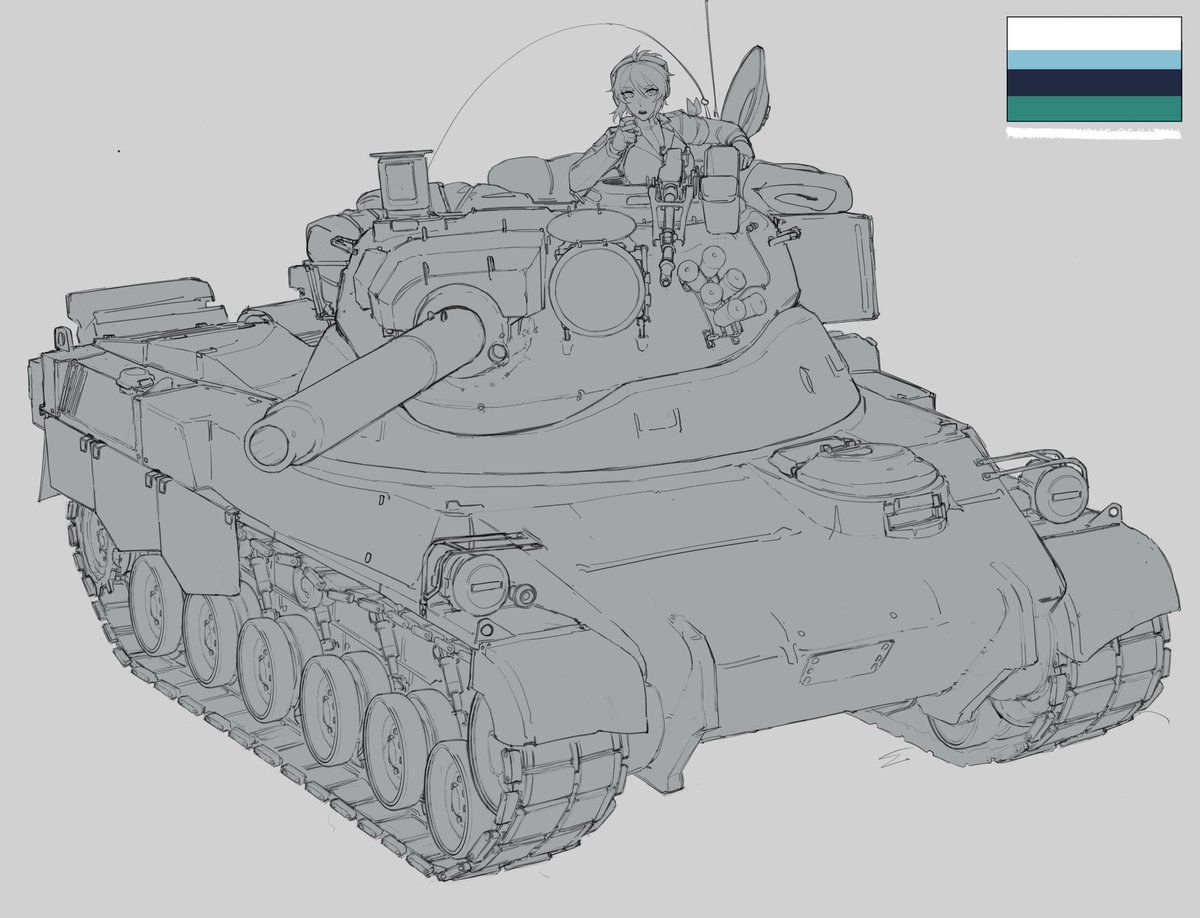 motor vehicle military ground vehicle tank military vehicle monochrome 1girl  illustration images