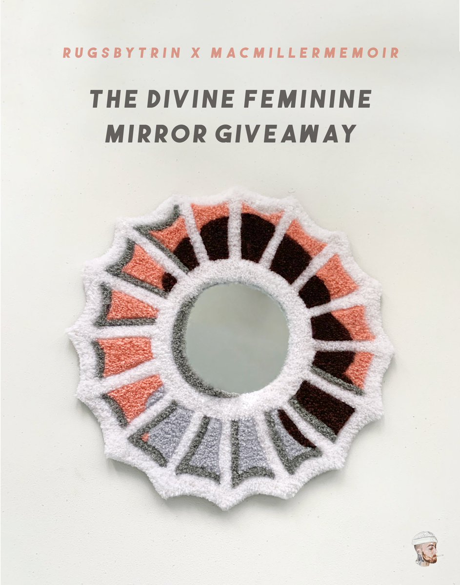 The Mac Miller Memoir (@macmillermemoir) on Twitter photo A lucky Machead will be bringing home this beautiful TDF rug mirror 😍
🎁 Follow <a href="/MacMillerMemoir/">The Mac Miller Memoir</a> & @rugsbytrin
🎁 Like & Retweet this post
🎁 Tag 3 friends in the comments
Winner will be selected on March 11th. A lucky Machead will be bringing home this beautiful TDF rug mirror 😍
🎁 Follow <a href="/MacMillerMemoir/">The Mac Miller Memoir</a> & @rugsbytrin
🎁 Like & Retweet this post
🎁 Tag 3 friends in the comments
Winner will be selected on March 11th.