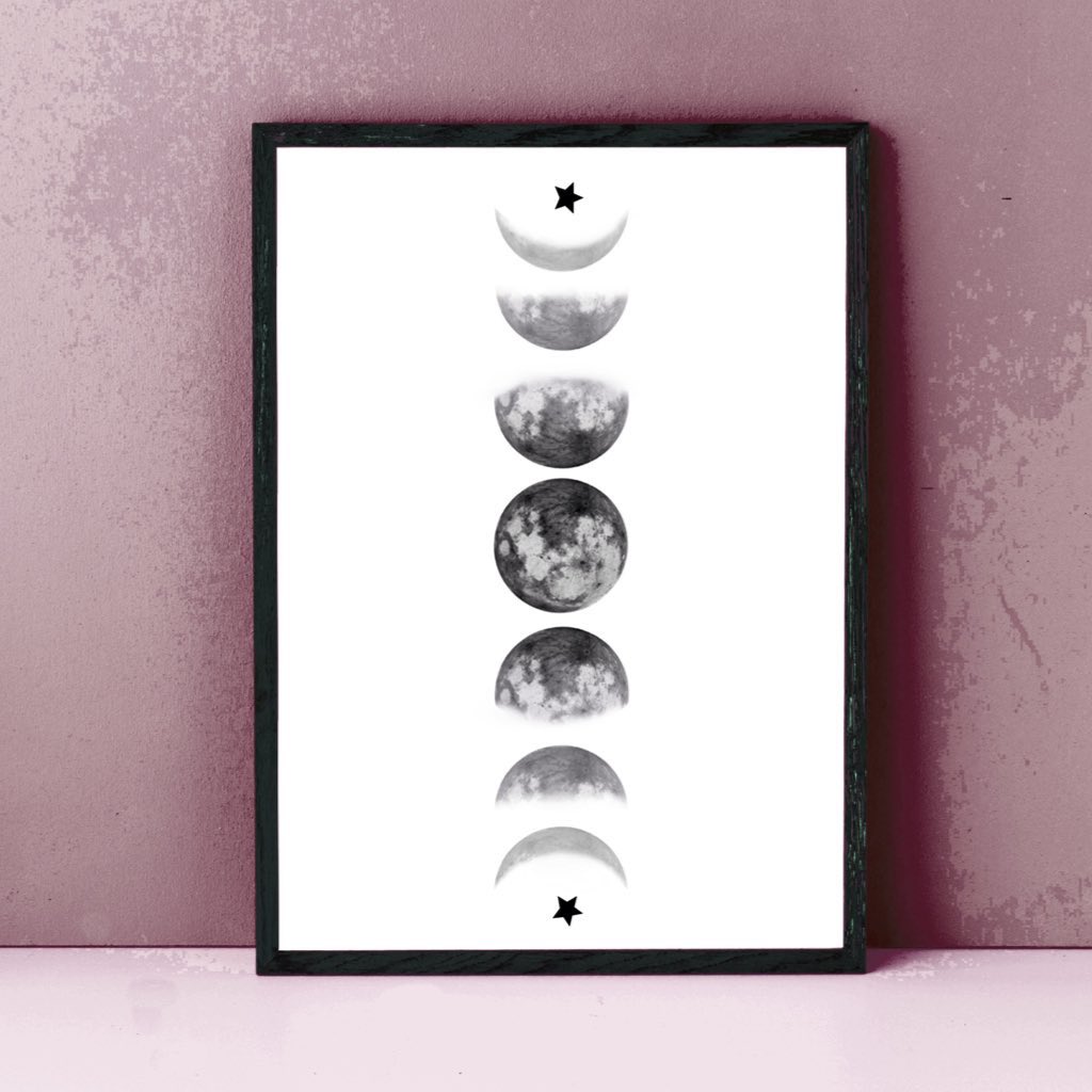 Moon Phases Art Print ⭐️🌙 #handmadehour #shopindie #moonphases #moon #lunar #handmade #etsyuk #etsyshop #giftideas #shopsmalluk heatherwdesigns.etsy.com/listing/151594…