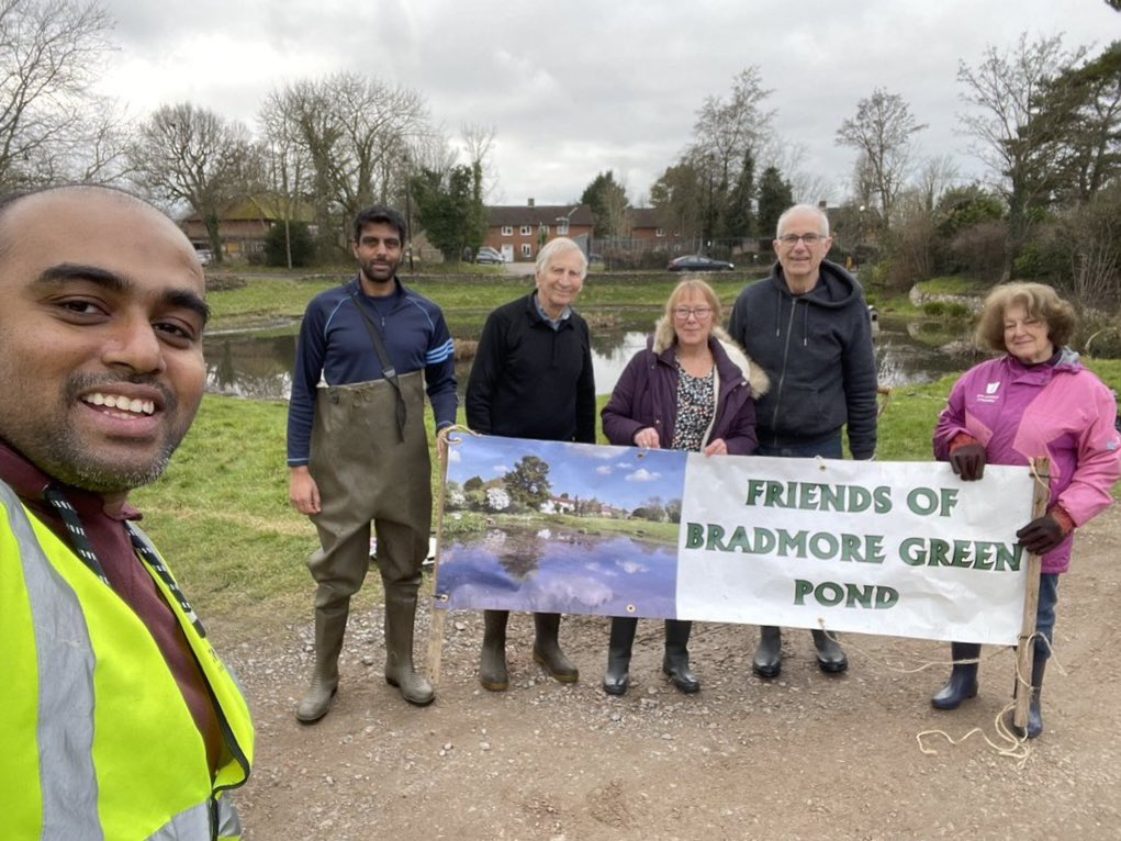 Message from the Friends of Bradmore Green Pond: As the pond seems to coming to life again it would be best not to have a session on March 16th, so we have now completed our work for the Autumn/Winter.