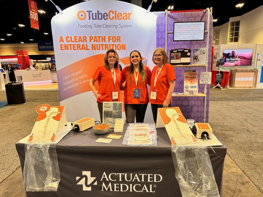 @ActuatedMedical @tubeclear team demonstrating how TubeClear can improve feeding tube patients outcomes at #aspen2024.