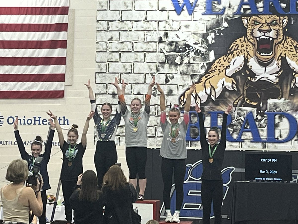 The most decorated gymnast in the history of North Olmsted High School is officially a state champion! Emma Nolan won the OHSAA vault competition with a score of 9.875 and finished in 4th place in the all-around. Congratulations Emma on a spectacular career!