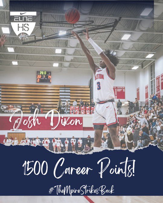 Shoutout to my PG @iamjoshdixon on hitting the 1500 point mark last night in the Final 4!! Next season will be special at the Mpire!!!
