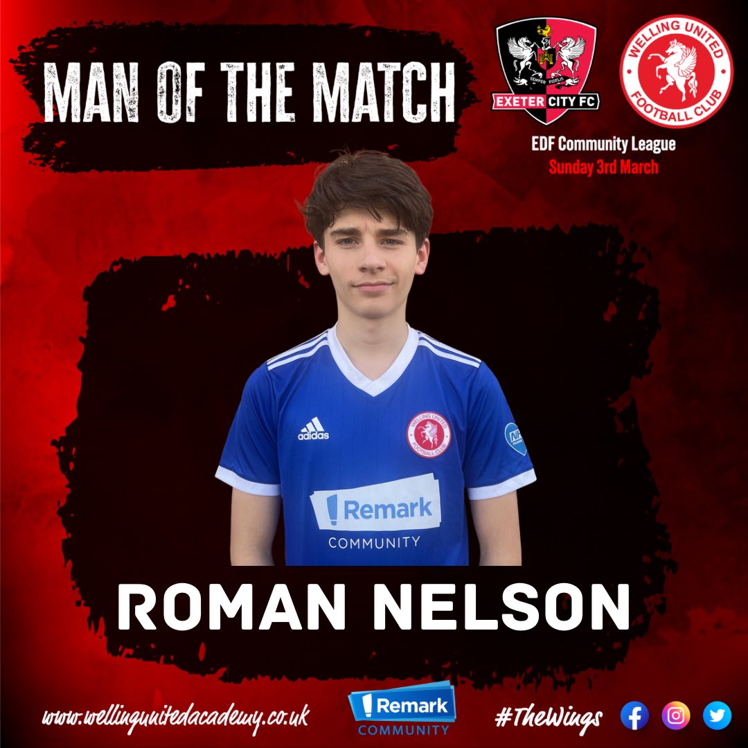 Well done Roman for his outstanding performance and kept going till the very end. Superb! 
#WingsFamily
#WeAreWings
#AllInThisTogether
#WellingUnited
#WUDFC