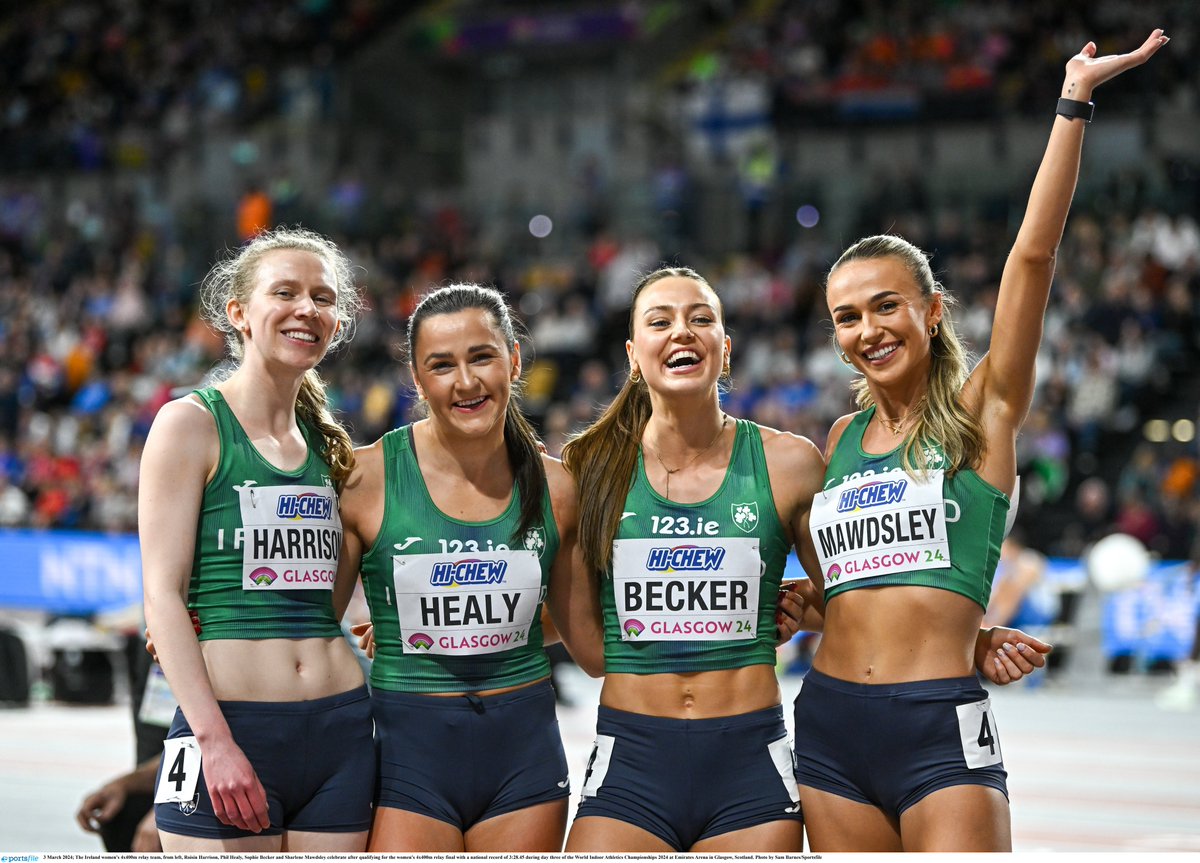 5TH IN THE WORLD‼️🤩👏

A superb world championship performance from the team of Phil Healy, Sophie Becker, Roisin Harrison, Sharlene Mawdsley, Rachel McCann and Lauren Cadden👏 Congratulations to all🦾

⏱️3:28.92 (Just outside this morning's national record of 3:28.45)

Full